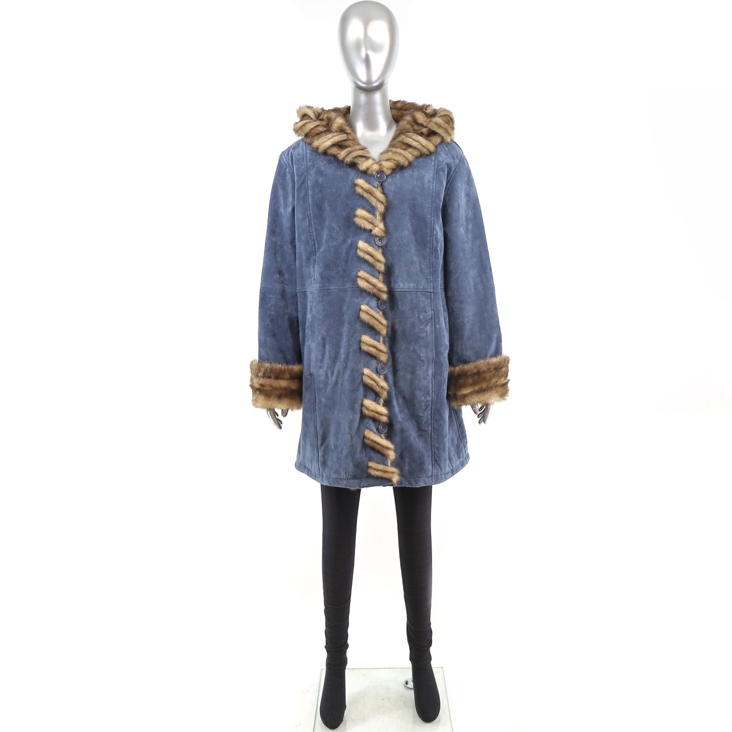 Dennis Basso Faux Fur Coat- Size L