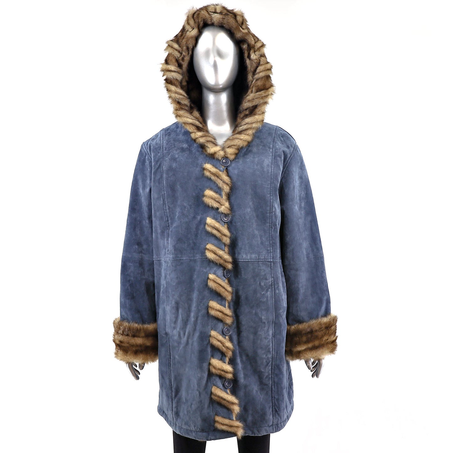 Dennis Basso Faux Fur Coat- Size L