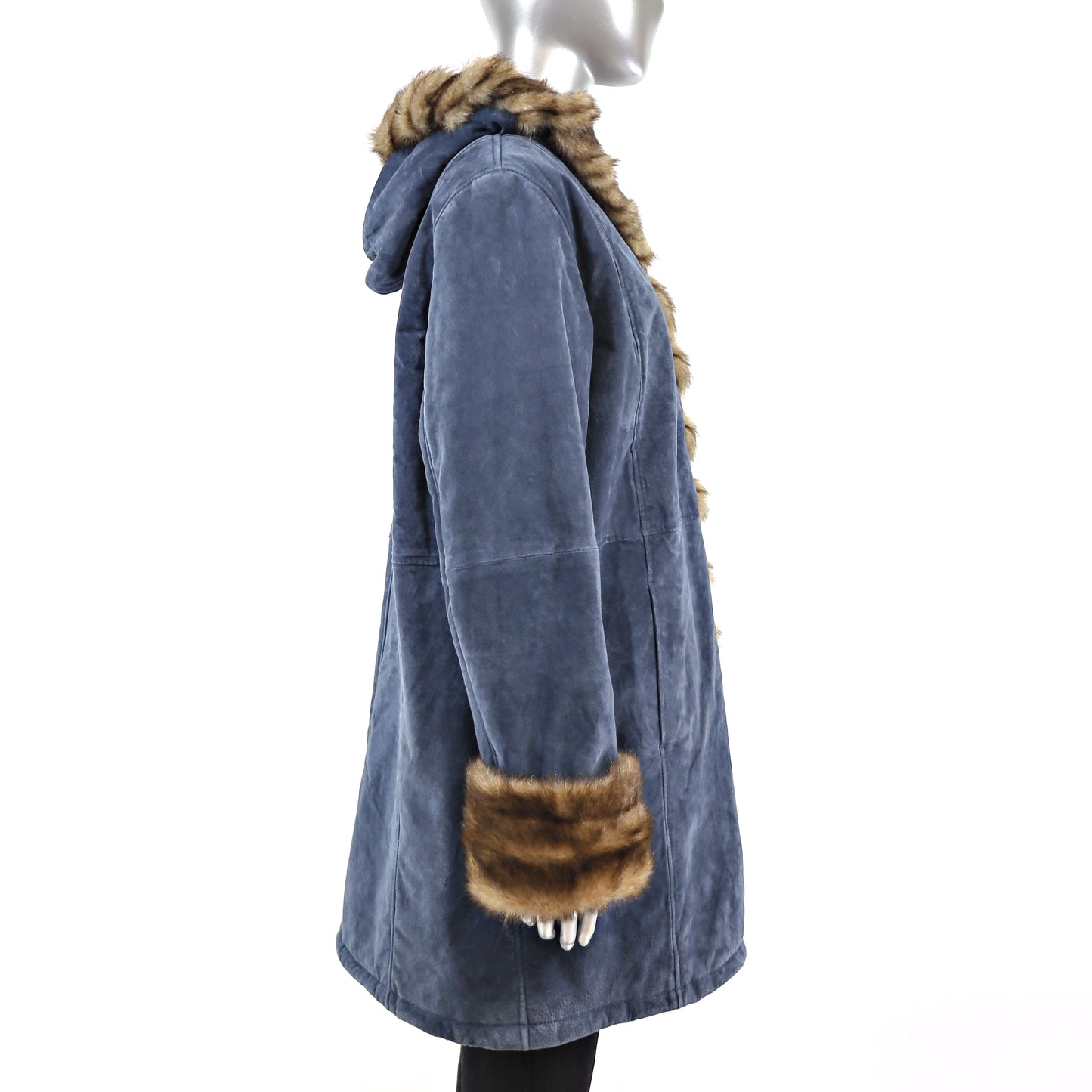 Dennis Basso Faux Fur Coat- Size L