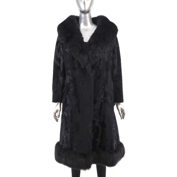 Faux Fur Coat- Size S