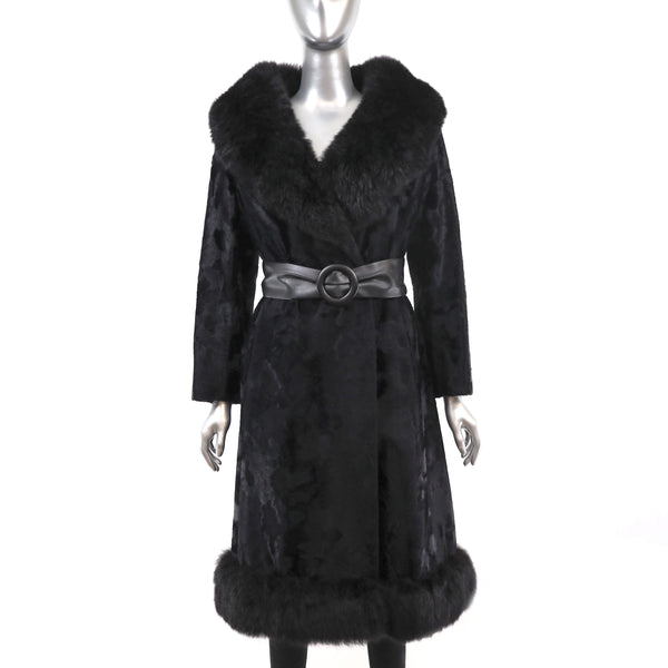 Faux Fur Coat- Size S