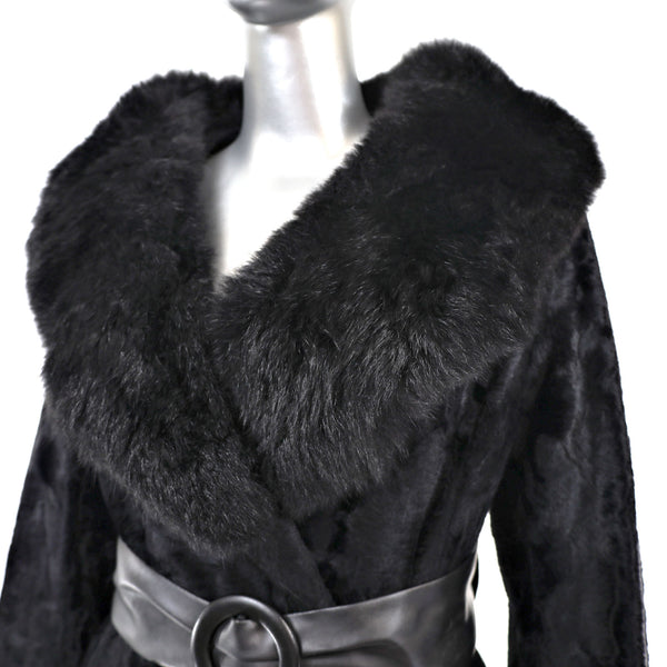 Faux Fur Coat- Size S