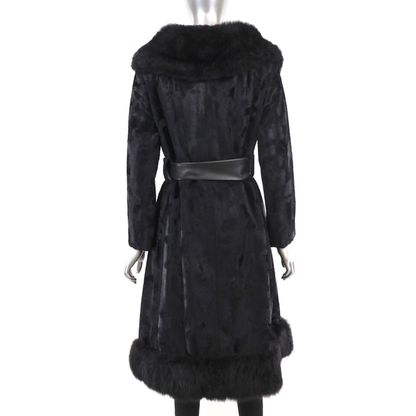 Faux Fur Coat- Size S