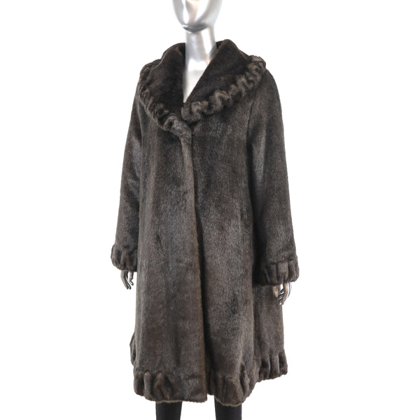 Faux Fur Coat- Size XL