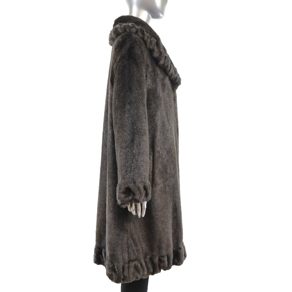 Faux Fur Coat- Size XL