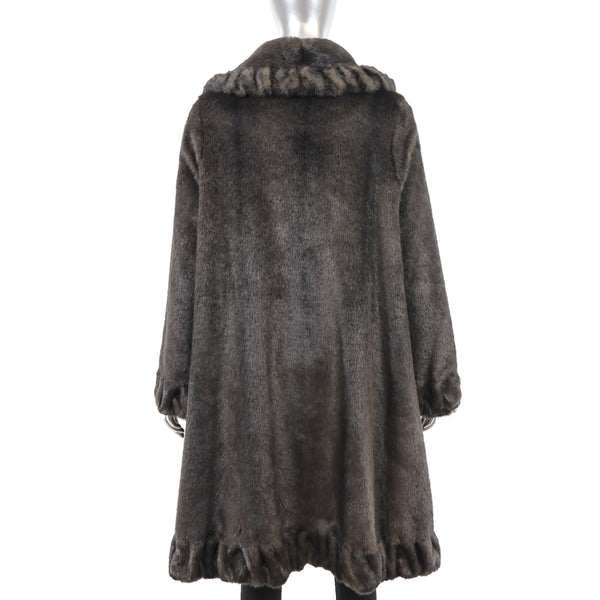 Faux Fur Coat- Size XL