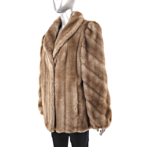 Faux Fur Jacket- Size L