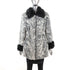 Dennis Basso Gray Faux Fur Coat- Size M-L