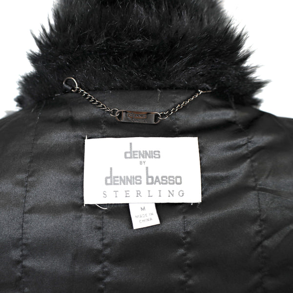 Dennis Basso Gray Faux Fur Coat- Size M-L