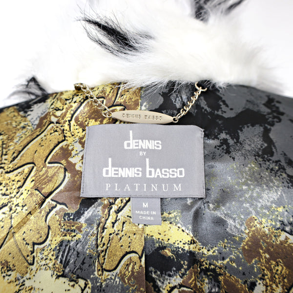 Dennis Basso Spotted Faux Fur Jacket- Size M