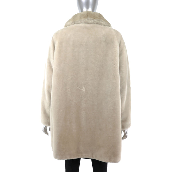Faux Fur Jacket- Size L