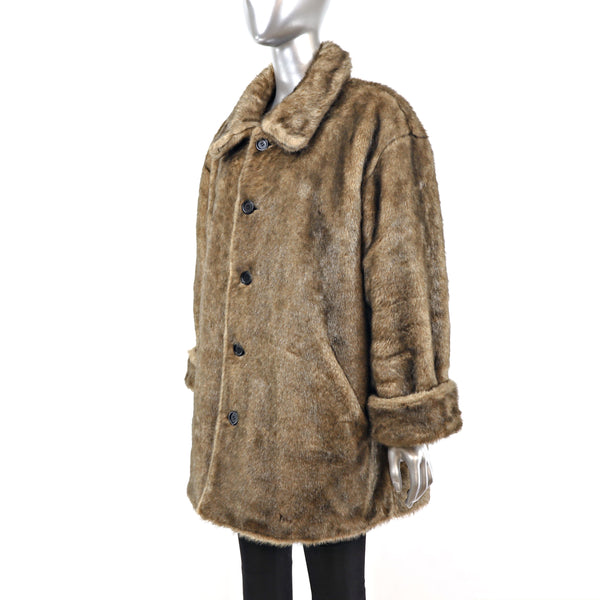 Faux Fur Reversible Jacket- Size XXL
