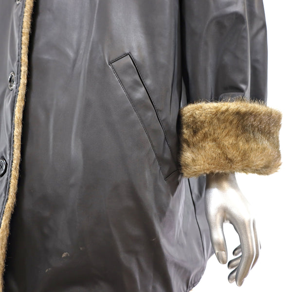 Faux Fur Reversible Jacket- Size XXL