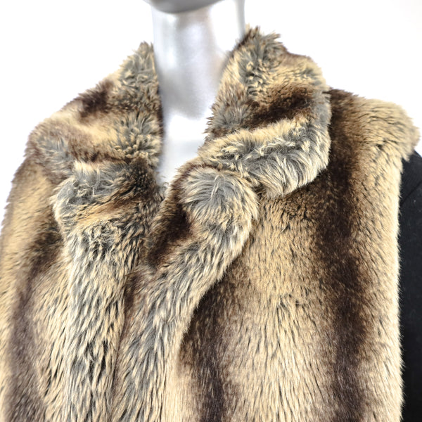 Faux Fur Vest- Size M-L