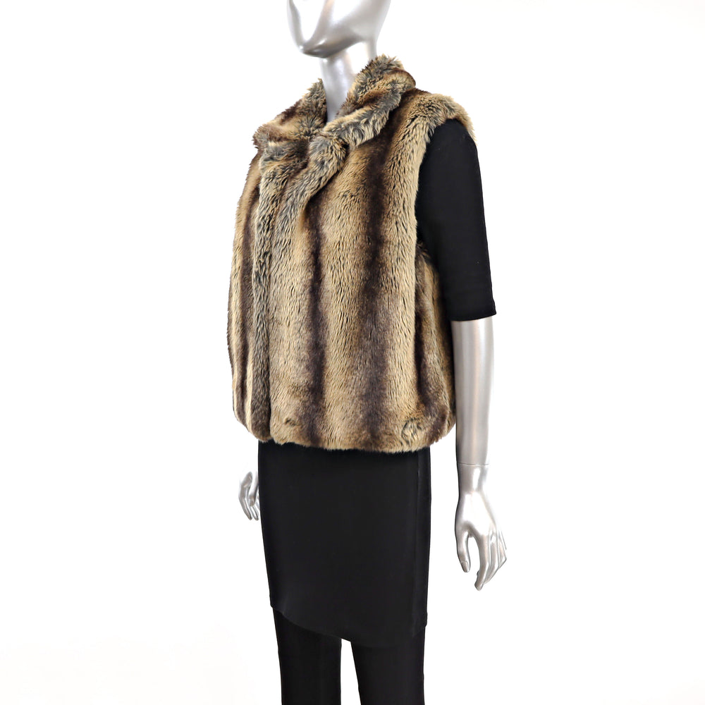 Faux Fur Vest- Size M-L