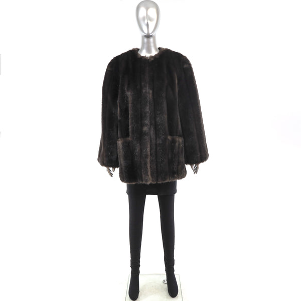 Faux Fur Jacket- Size L