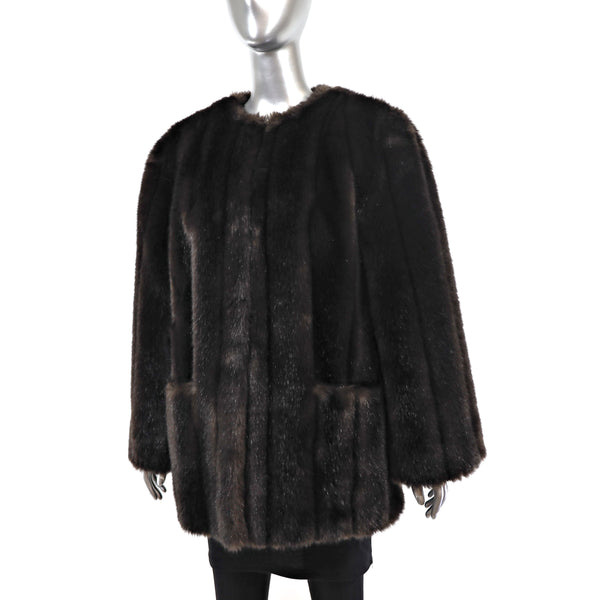 Faux Fur Jacket- Size L