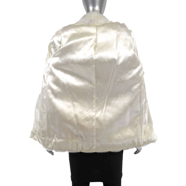 White Faux Fur Jacket- Size M