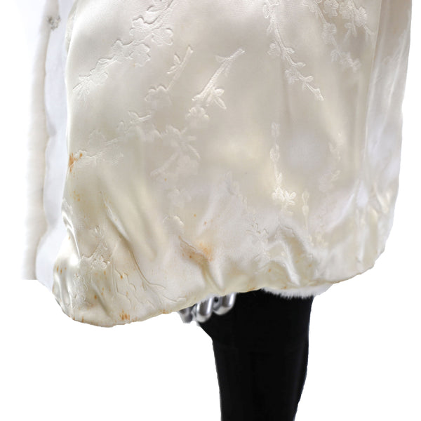 White Faux Fur Jacket- Size M