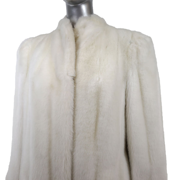 White Faux Fur Jacket- Size M