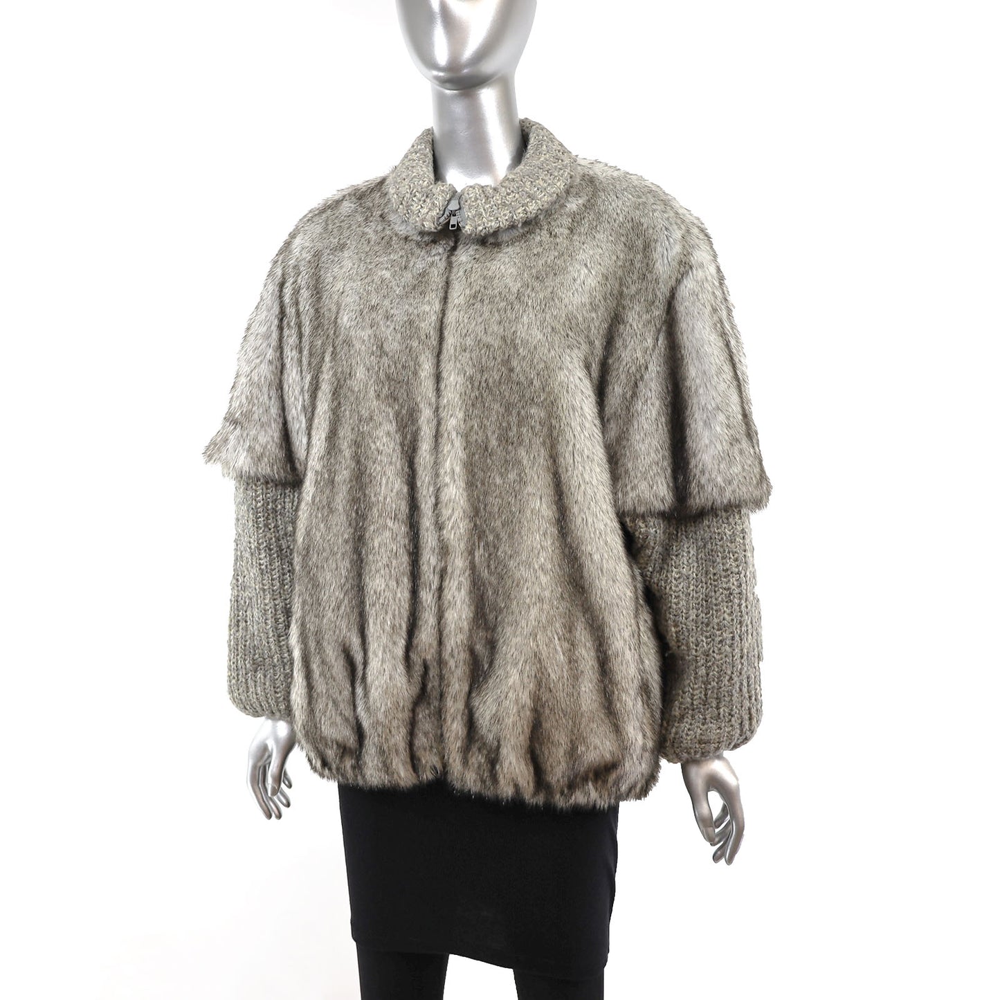 Faux Fur Jacket- Size L