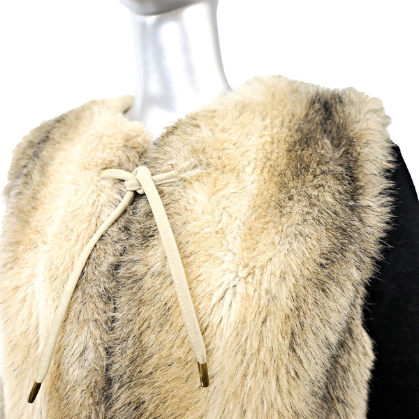 Faux Fur Vest- Size S