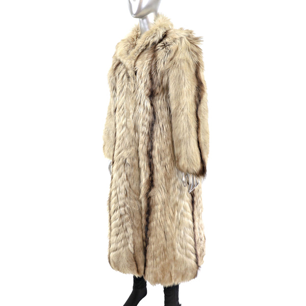 Full Length Fox Coat- Size L