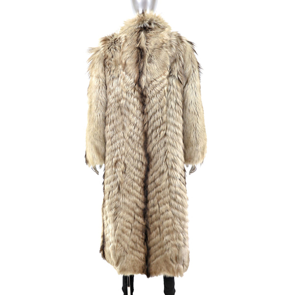 Full Length Fox Coat- Size L