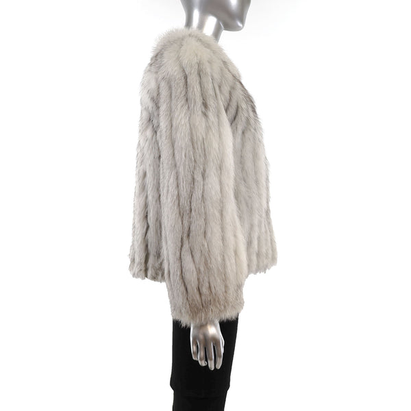 Nordstrom Blue Fox Jacket- Size S