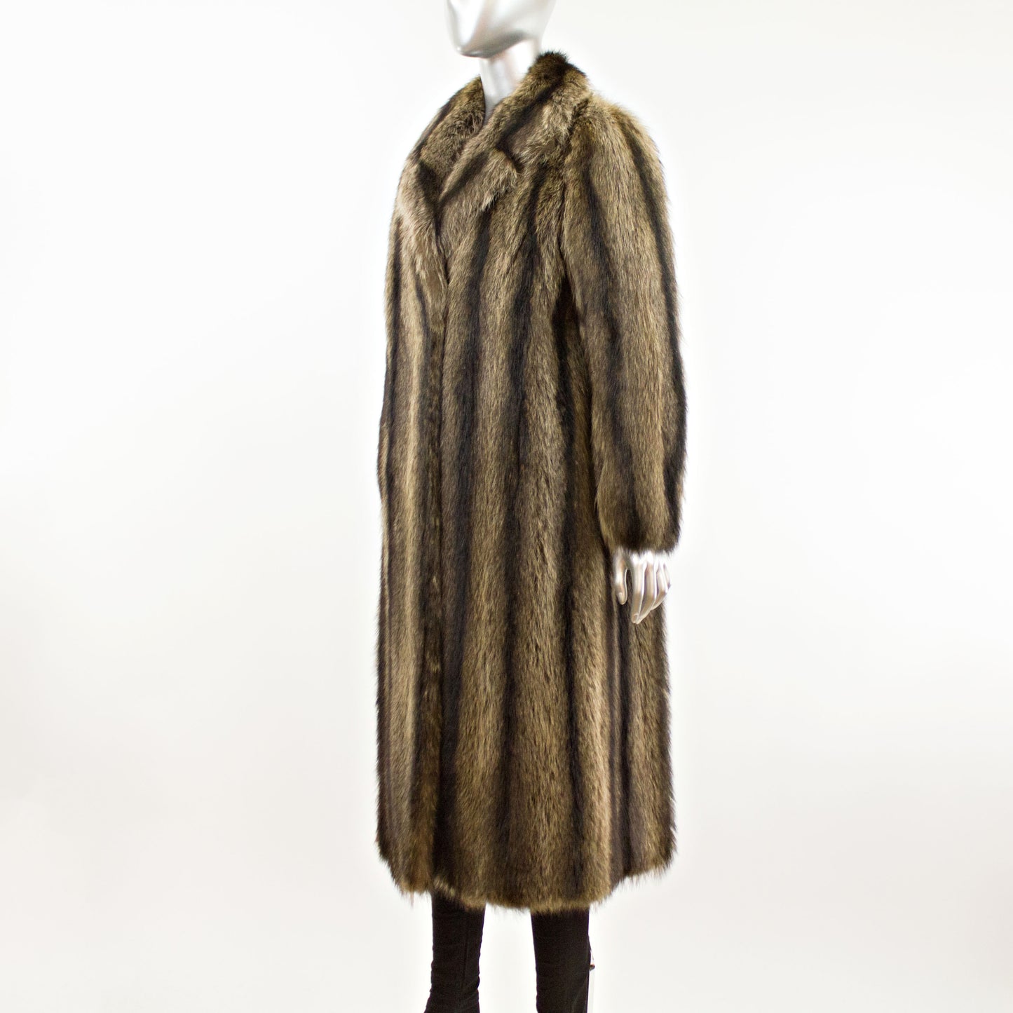 Full Length Raccoon Coat- Size M