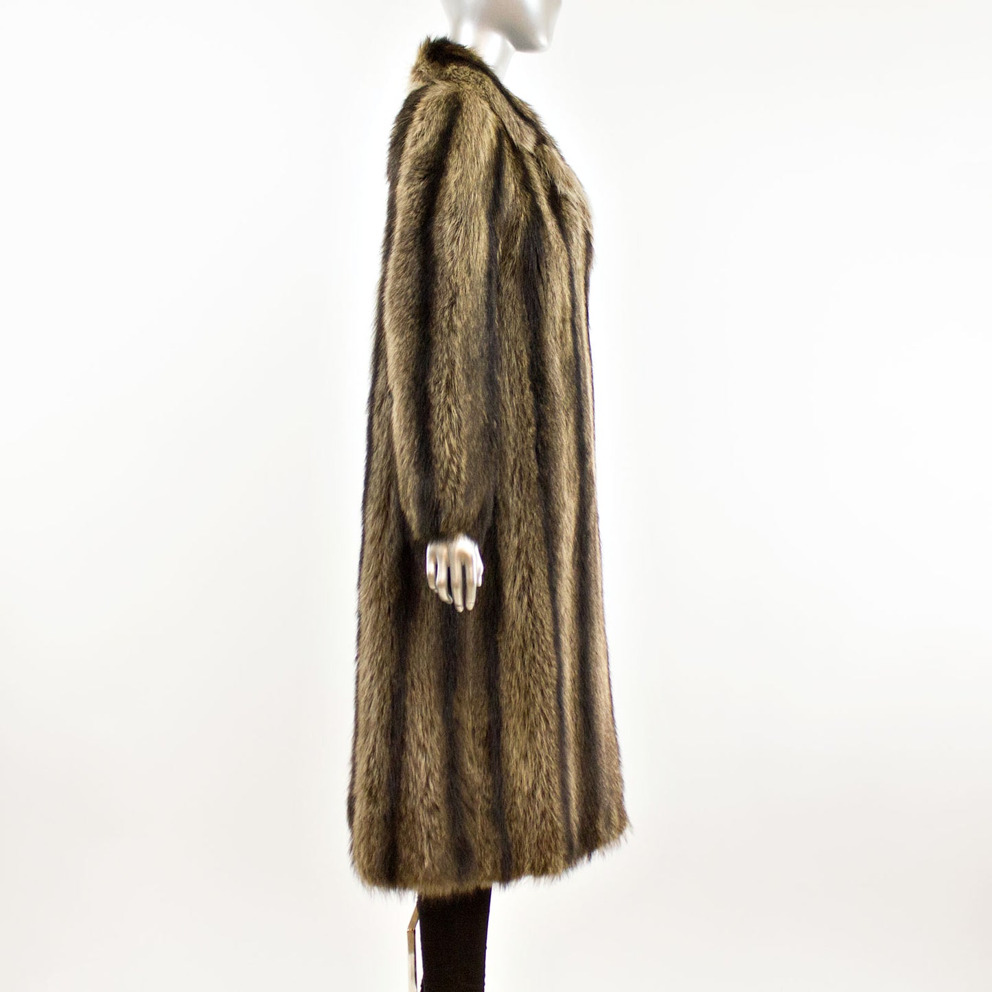 Full Length Raccoon Coat- Size M