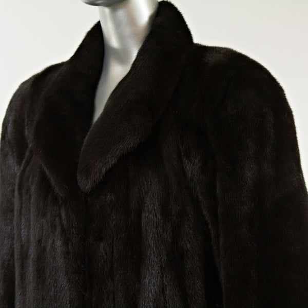 Full Length Ranch Mink Coat- Size L (Vintage Furs)