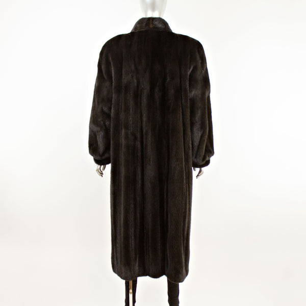 Full Length Ranch Mink Coat- Size L (Vintage Furs)