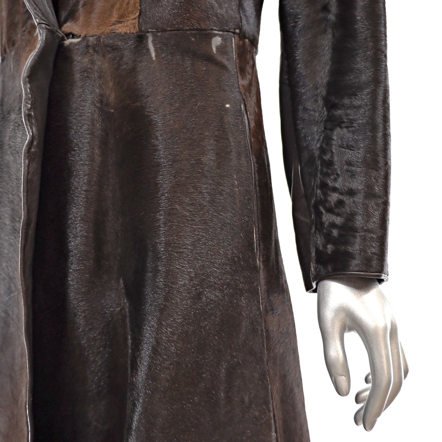 Goat Coat with Leather Insert- Size S