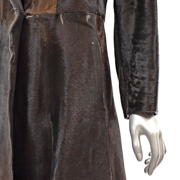 Goat Coat with Leather Insert- Size S