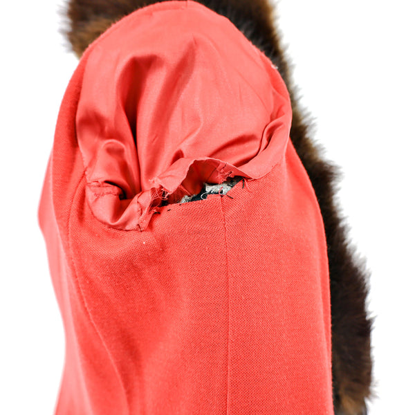 Goat Coat with Leather Insert- Size S