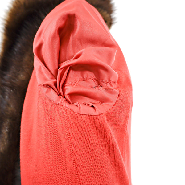 Goat Coat with Leather Insert- Size S
