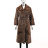 Goat Skin Coat With Leather Belt Fur Size S-M