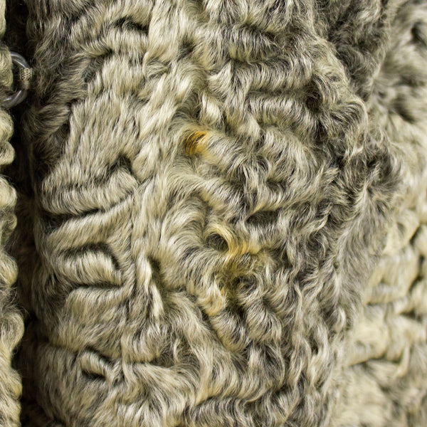 Grey Persian Lamb Jacket with Iris Mink Collar- Size XL