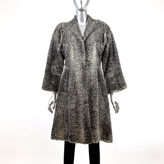 Grey Persian Lamb Coat- Size XXS