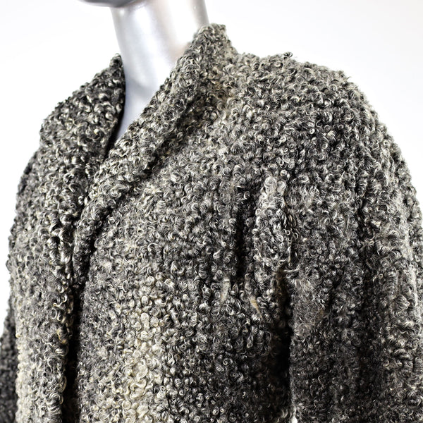 Grey Persian Lamb Coat- Size XXS (Vintage Furs)