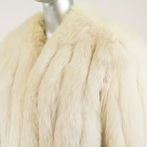 Ivory Fox Jacket- Size M-L (Vintage Furs)