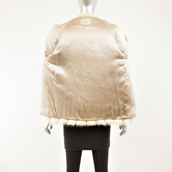 Ivory Fox Jacket- Size M-L (Vintage Furs)