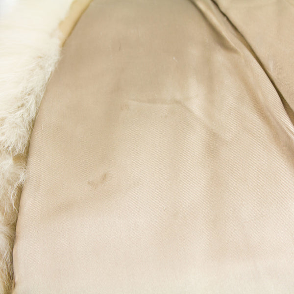 Ivory Fox Jacket- Size M-L (Vintage Furs)