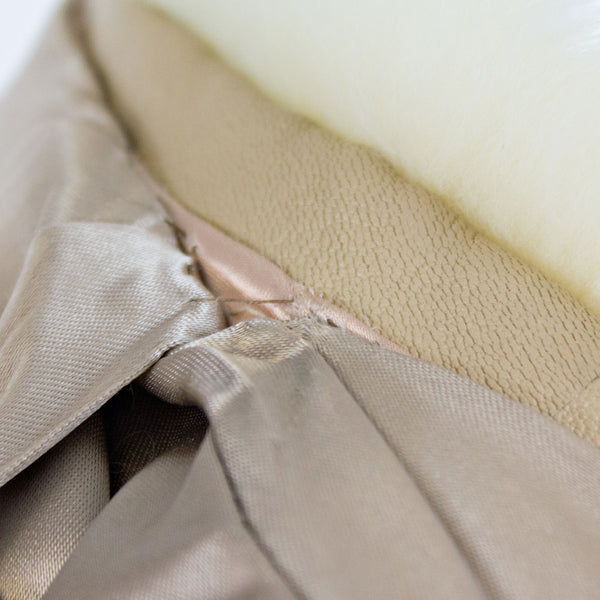 Ivory Fox Jacket- Size M-L (Vintage Furs)