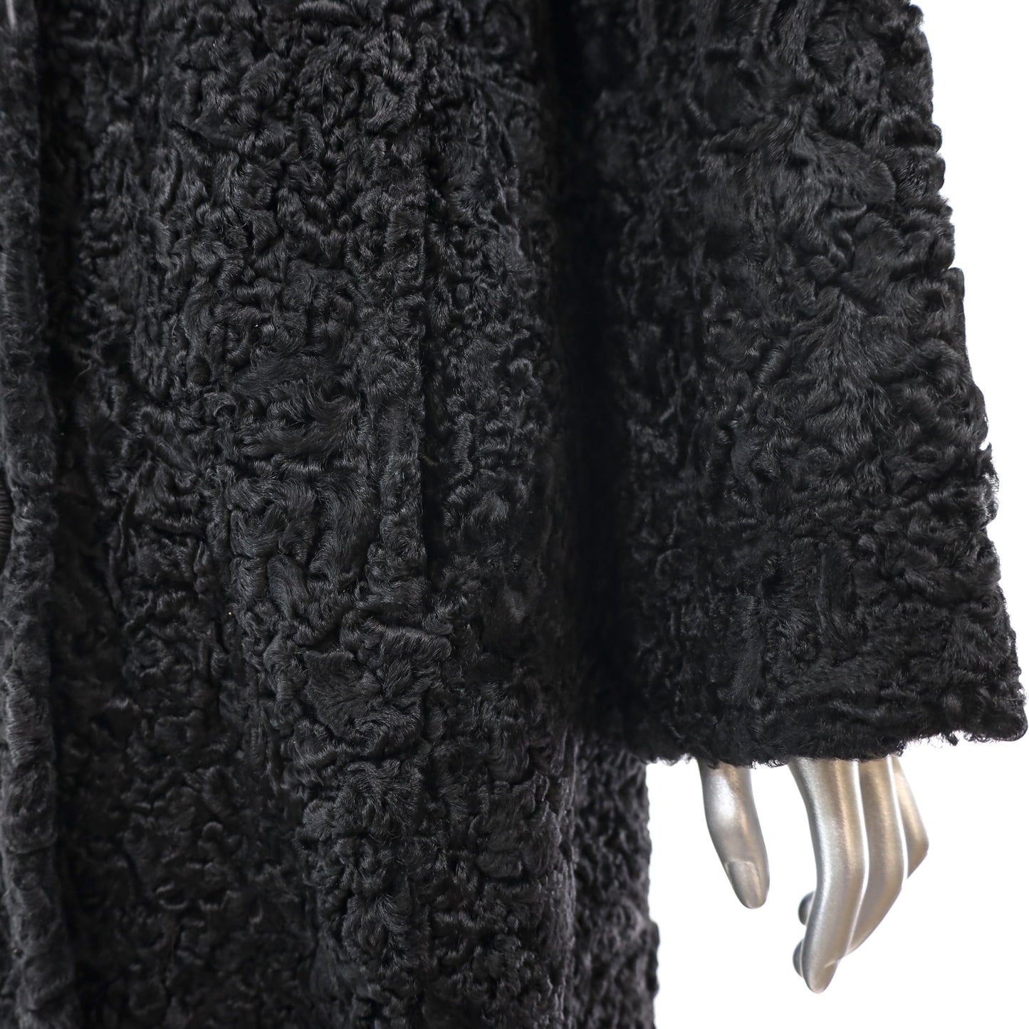 Persian Lamb Coat with Mink Collar- Size M