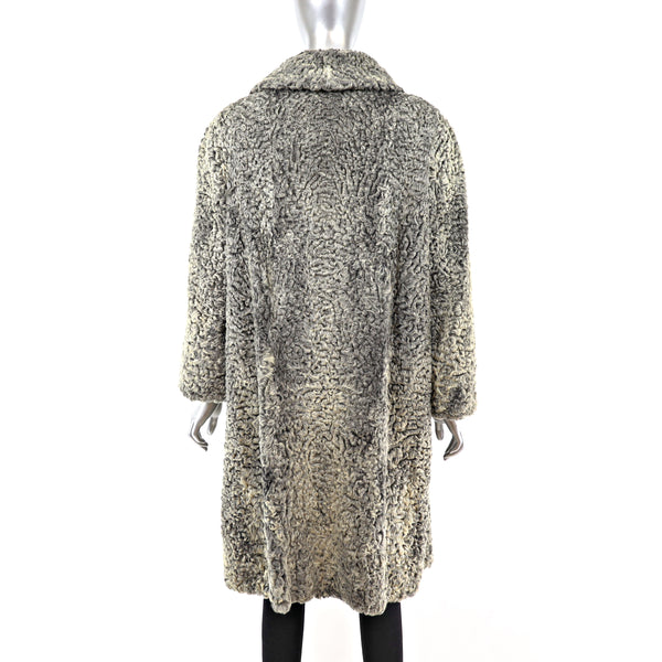 Grey Persian Lamb Coat- Size XL