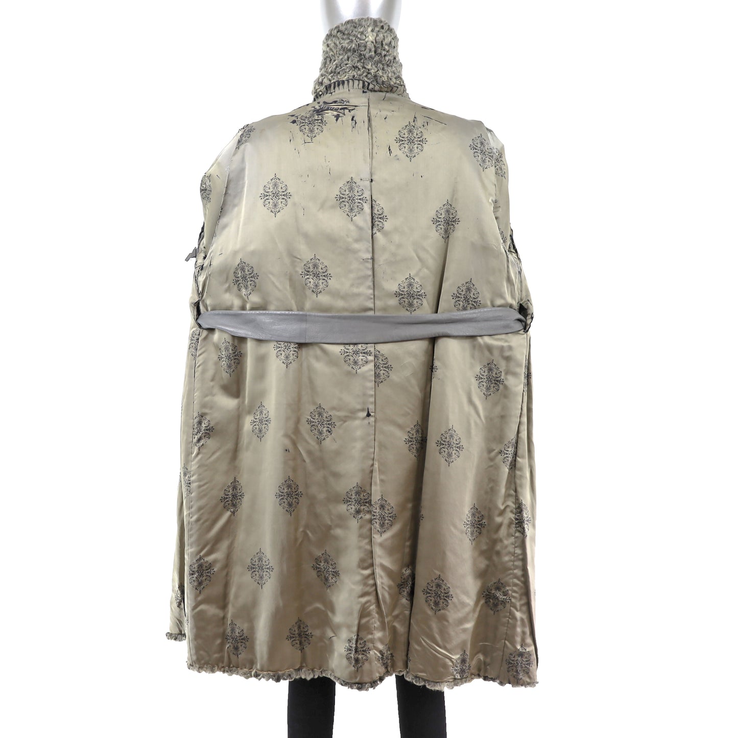 Grey Persian Lamb Coat- Size XL