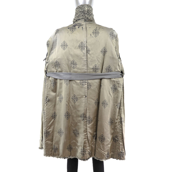Grey Persian Lamb Coat- Size XL