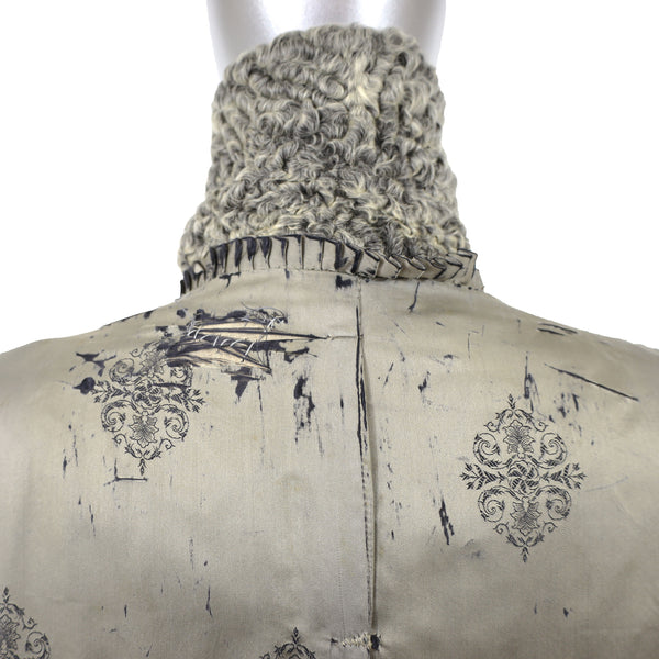 Grey Persian Lamb Coat- Size XL